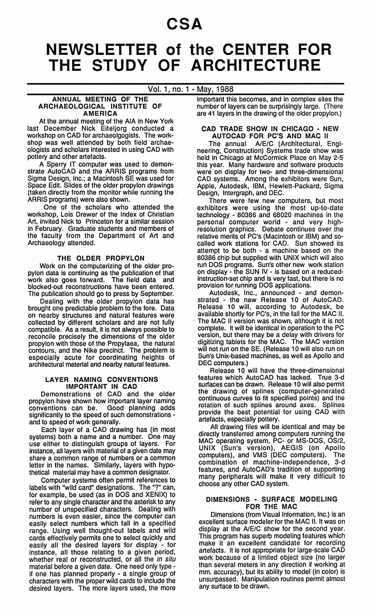Scanned Image of Page 1, vol 1 no 1