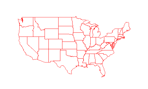 Map Of 48 Contiguous States. 4 - The 48 contiguous states